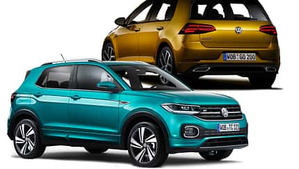 VW Golf und T-Cross Vergleich Teaser Aufmacher Bild Collage