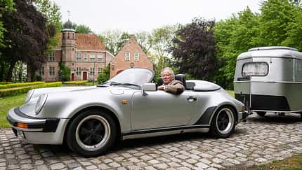 06/2019, Porsche 911 Speedster G-Modell mit Hymer Eriba Puck