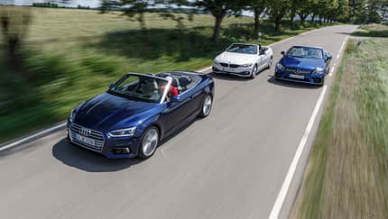 Audi A5 40 TDI Cabrio, BMW 420d Cabrio, Mercedes C 220 d Cabrio, Exterieur