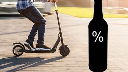 Scooter-Fahrer voll erwischt