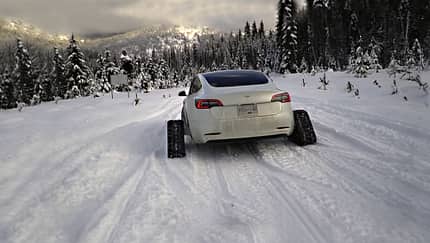Schneemobil Ketten Tesla Model 3