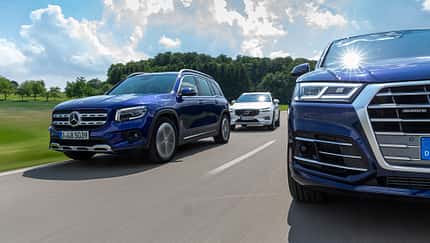 Audi Q5 45 TFSI Quattro Sport, Mercedes GLB 250 4matic Progressive, Volvo XC60 Bs AWD Inscription, Exterieur