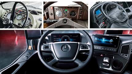 Mercedes Lkw-Cockpit Historie