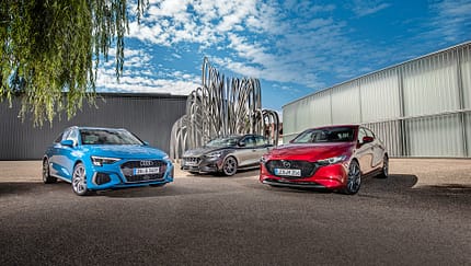 Audi A3 Sportback 30 TDI, Ford Focus 1.5 EcoBlue, Mazda 3 D 1.8