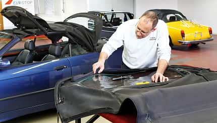 Kaputtes Cabrioverdeck, Reparatur