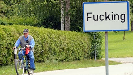 Ortsschild Fucking