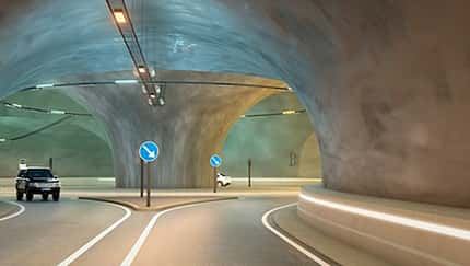 Eysturoy-Tunnel Kreisverkehr Färöer