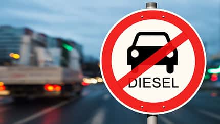 Diesel Fahrverbot Schild Sperrung