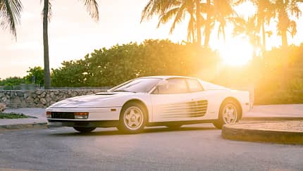 06/2021, Weißer Ferrari Testarossa Original Filmauto Miami Vice