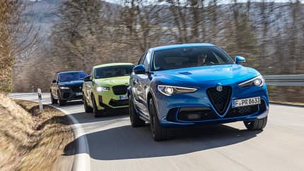 Alfa Romeo Stelvio 2.9 V6, BMW X4 M Competition, Jaguar F-Pace P550 SVR