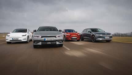 Ford Mustang Mach-E, Hyundai Ioniq 5, Kia EV6, Tesla Model Y
