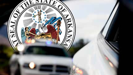 Pulled over by the Police in blurred Dodge Charger