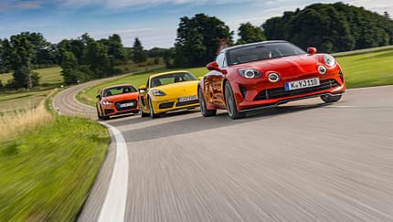 Alpine A110 S, Audi TTS, Porsche 718 Cayman