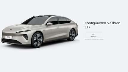 Nio ET7 im Konfigurator