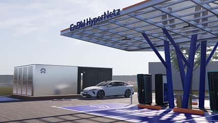 12/2022, Nio Batterietausch Station battery swap enbw hypernetz Nio Batterietausch Station battery swap enbw hypernetz