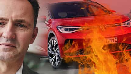 VW Chef Thomas Schäfer ID4 Brandrede Feuer Collage