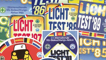 Historische Licht-Test-Plaketten Aufkleber
