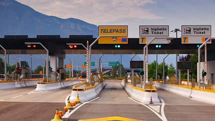 Mautstelle, Italien, Maut, Telepass Mautstelle, Italien, Maut, Telepass