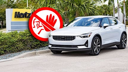 Polestar Hertz Autovermietung Stopp Kooperation Collage