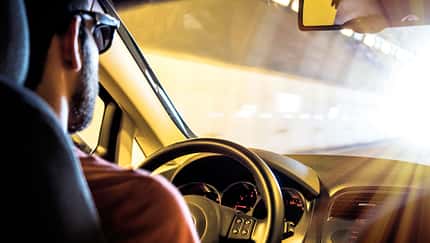 Fahrer Blendung