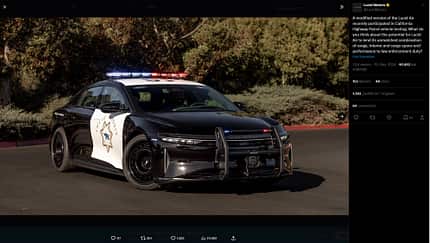 Lucid Air California Highway Patrol (2024) Electric Police Car