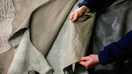 Nappaleder Leder Sofa Couch Nähmaschine