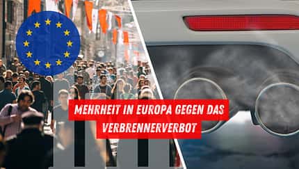Umfrage, Mehrheit in Europa gegen das Verbrennerverbot