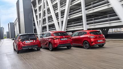 Renault Clio Hybrid, Toyota Yaris Hybrid, MG 3 Hybrid