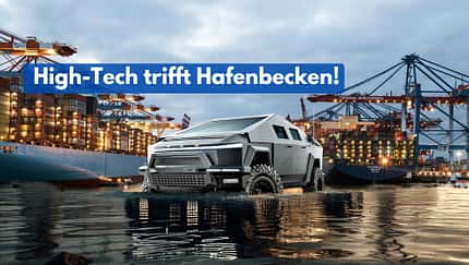 Cybertruck versinkt im Hafen