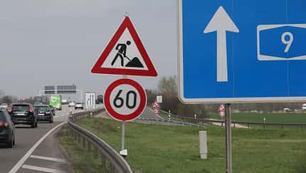Autobahn A9 Baustelle