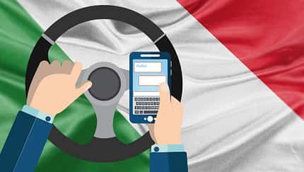 Italien Handy am Steuer