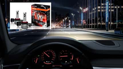 Drivers view city conventional lamp