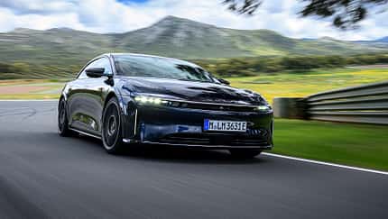 Lucid Air Sapphire Europa-Modell Fahrbericht Rennstrecke Ascari
