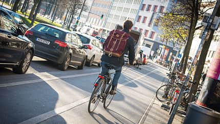 Pendler Stau Fahrrad