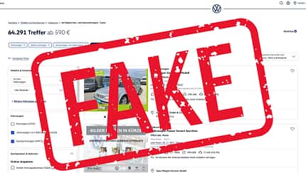 VW Gebrauchtwagen-Webseite