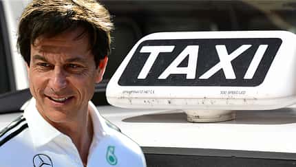 Collage Toto Wolff & Taxi aus Rom