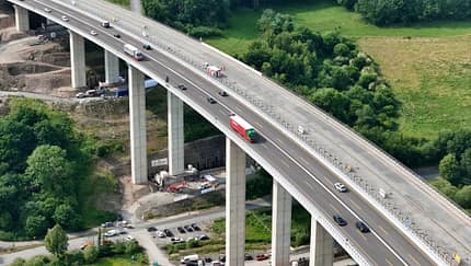A45 Brücke verschoben