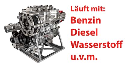 Alpha-Otto Zweitakt Kompressor Verbrennungsmotor Prototyp