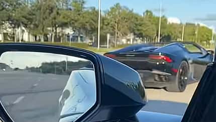 Illegales Straßenrennen in Florida, Lamborghini und Corvette