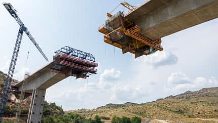 Autobahnbrücke Baustelle