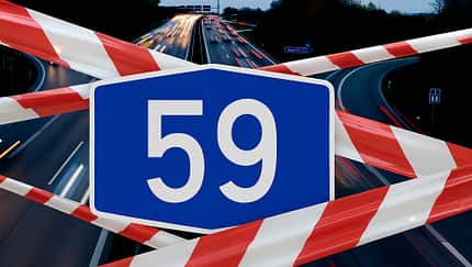Autobahn A59 Sperrung