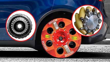 Drei kuriose Räder für Fahrzeuge