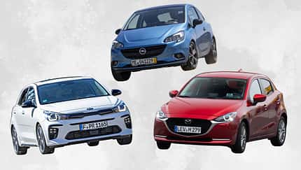 Opel Corsa, Kia Rio und Mazda 2