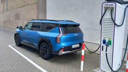 e-auto, wohnwagen, kia, fendt, bianco, dauertest Ladesäule