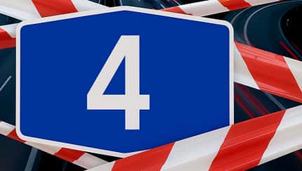 Autobahn A4 Sperrung