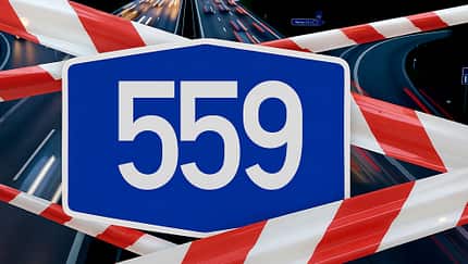 Autobahn A559 Sperrung
