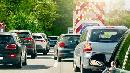 Stau Autobahn Baustelle