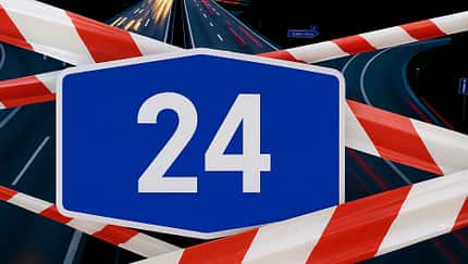 Autobahn A24 Sperrung