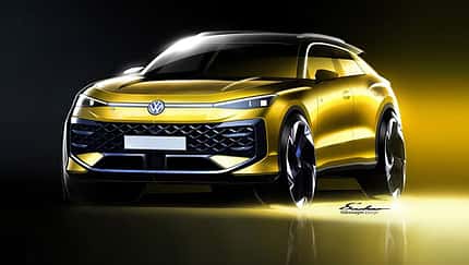 VW T-Roc 2025 Skizze Zeichnung