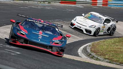 Collage - Ferrari 296 GT3 & Porsche Cayman - Max Verstappen - 2025